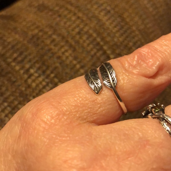 FREE SHIPPING 925 Silver Cuff Bracelet & Wrap Ring, adjustable, New in Package - Picture 2 of 6